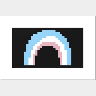 Trans Pride Rainbow Pixel Art Posters and Art